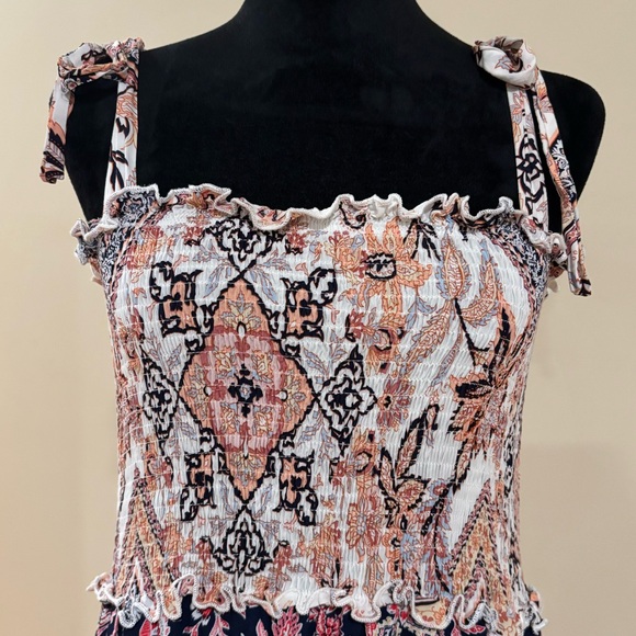 Anthropologies Abel The Label Tiered Paisley Maxi Dress Size Small Boho - Picture 2 of 7